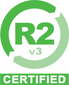 R2v3 logo, green circle